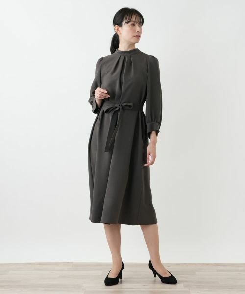 Leilian / レリアン ドレス | スタンドカラーワンピース | 詳細1