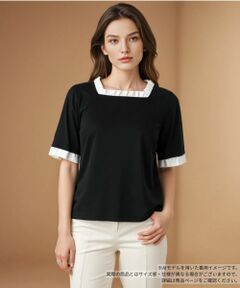 Leilian / レリアン カットソー | スクエアネックカットソー