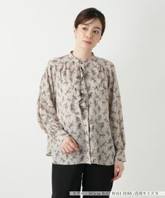 Leilian / レリアン シャツ・ブラウス | フラワー柄ボウタイブラウス