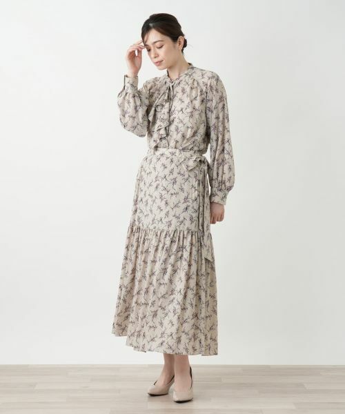 Leilian / レリアン シャツ・ブラウス | フラワー柄ボウタイブラウス | 詳細4