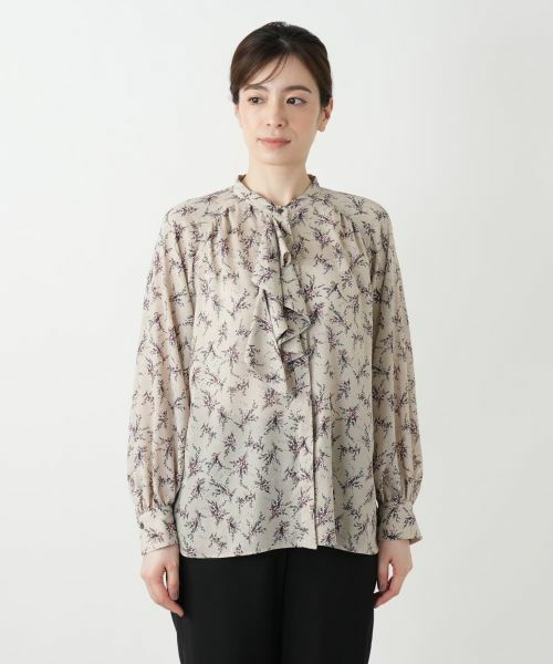 Leilian / レリアン シャツ・ブラウス | フラワー柄ボウタイブラウス | 詳細7