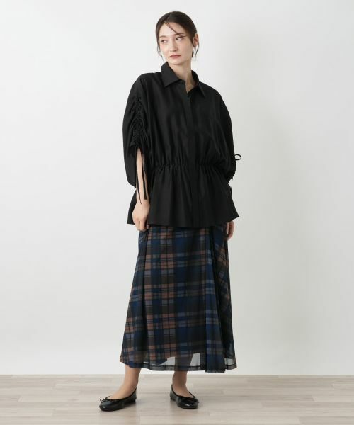 Leilian / レリアン シャツ・ブラウス | 比翼ギャザーブラウス | 詳細1