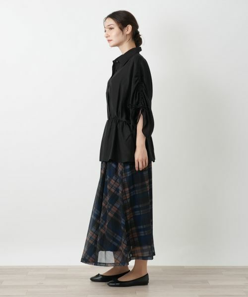 Leilian / レリアン シャツ・ブラウス | 比翼ギャザーブラウス | 詳細2