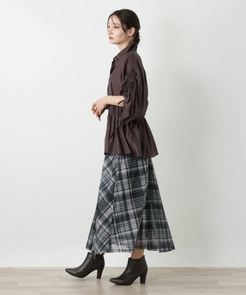 Leilian / レリアン シャツ・ブラウス | 比翼ギャザーブラウス | 詳細5