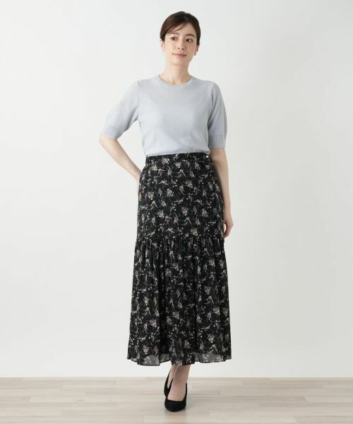 Leilian / レリアン ミニ・ひざ丈スカート | フラワー柄ロングスカート | 詳細1