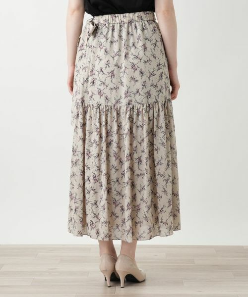 Leilian / レリアン ミニ・ひざ丈スカート | フラワー柄ロングスカート | 詳細9