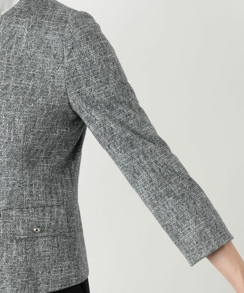 Leilian / レリアン テーラードジャケット | ラメノーカラージャケット | 詳細12