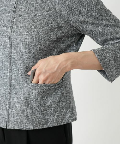 Leilian / レリアン テーラードジャケット | ラメノーカラージャケット | 詳細14
