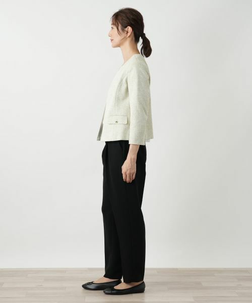 Leilian / レリアン テーラードジャケット | ラメノーカラージャケット | 詳細2