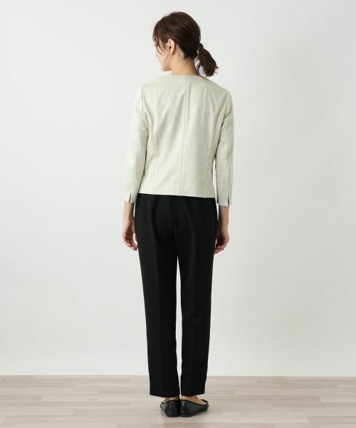 Leilian / レリアン テーラードジャケット | ラメノーカラージャケット | 詳細3