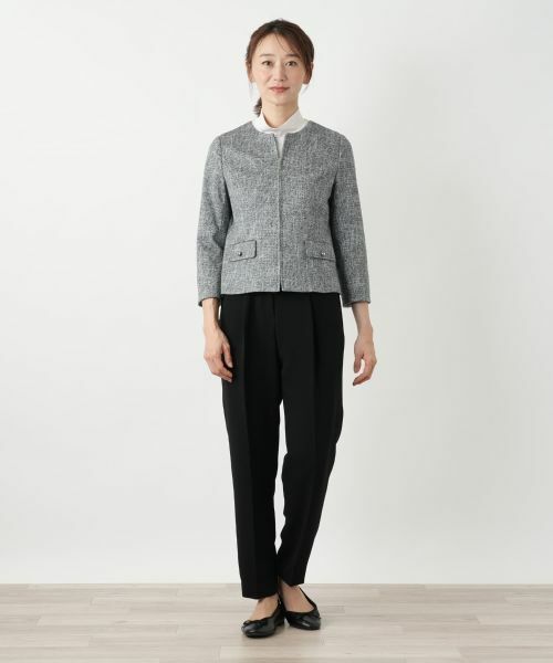 Leilian / レリアン テーラードジャケット | ラメノーカラージャケット | 詳細4