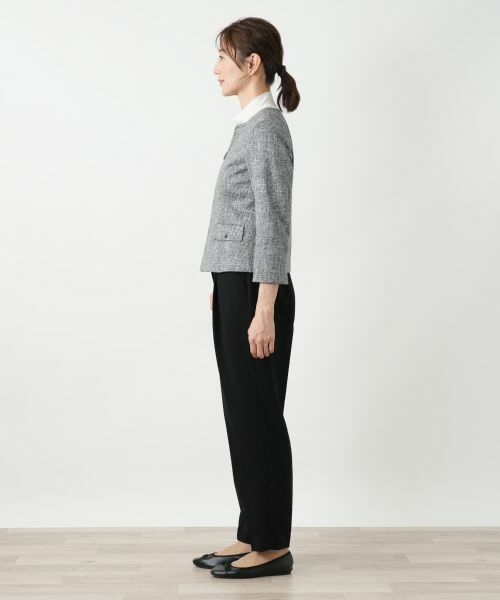 Leilian / レリアン テーラードジャケット | ラメノーカラージャケット | 詳細5