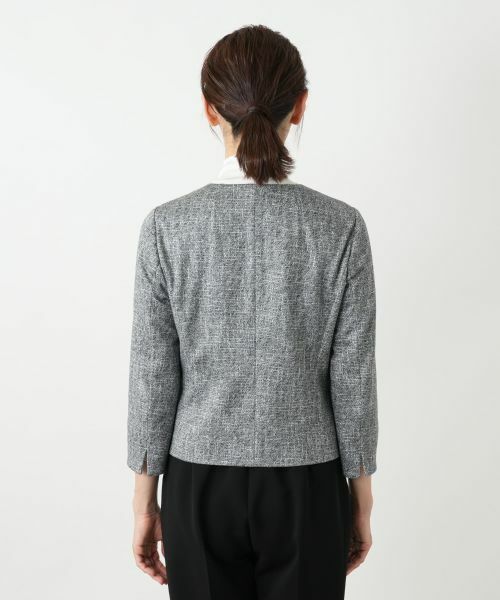 Leilian / レリアン テーラードジャケット | ラメノーカラージャケット | 詳細9
