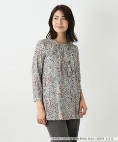 Leilian / レリアン カットソー | 小花柄プリントプルオーバー【BINDA】