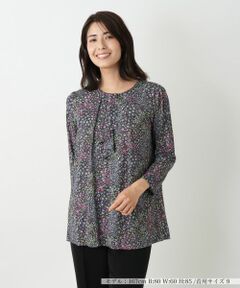 Leilian / レリアン カットソー | 小花柄プリントプルオーバー【BINDA】