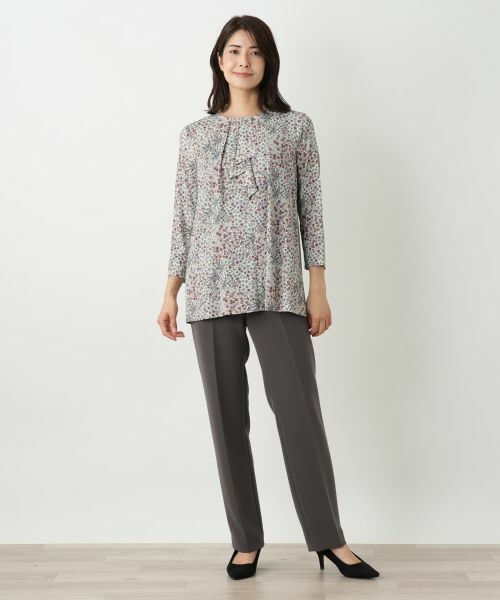 Leilian / レリアン カットソー | 小花柄プリントプルオーバー【BINDA】 | 詳細4
