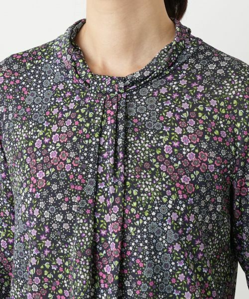 Leilian / レリアン カットソー | 小花柄バンドカラーブラウス【BINDA】 | 詳細10