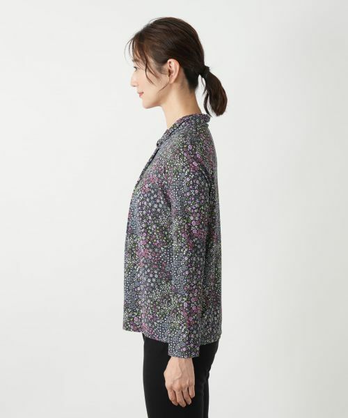 Leilian / レリアン カットソー | 小花柄バンドカラーブラウス【BINDA】 | 詳細8