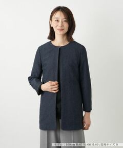 Leilian / レリアン テーラードジャケット | ノーカラーロングジャケット