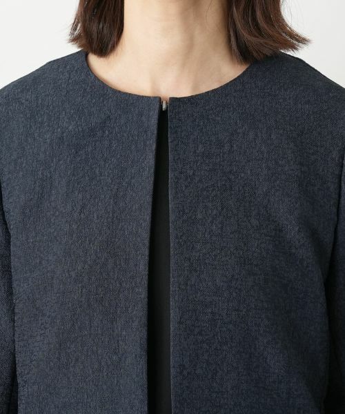 Leilian / レリアン テーラードジャケット | ノーカラーロングジャケット | 詳細10