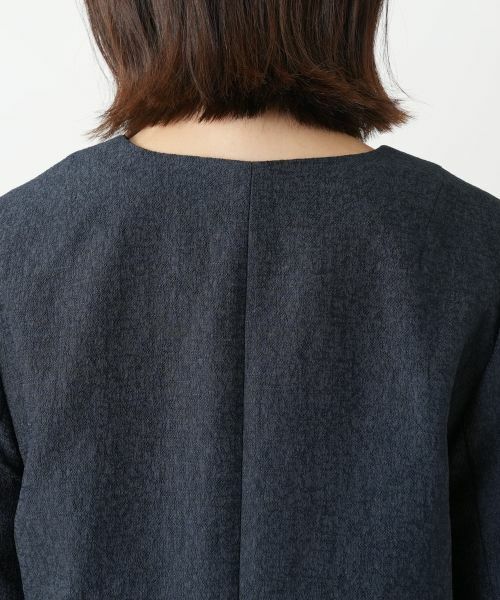 Leilian / レリアン テーラードジャケット | ノーカラーロングジャケット | 詳細11