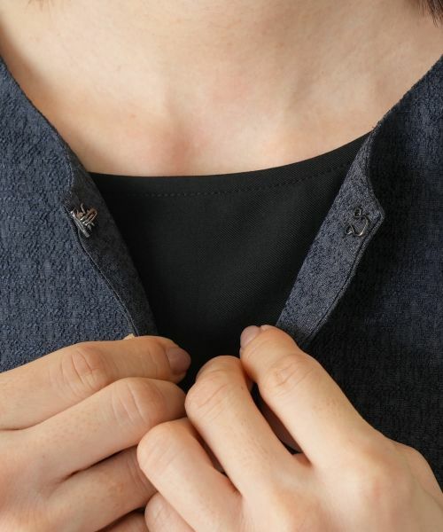 Leilian / レリアン テーラードジャケット | ノーカラーロングジャケット | 詳細13