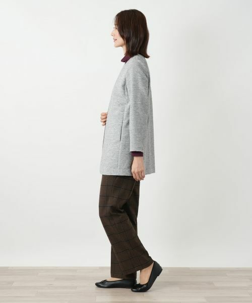 Leilian / レリアン テーラードジャケット | ノーカラーロングジャケット | 詳細2