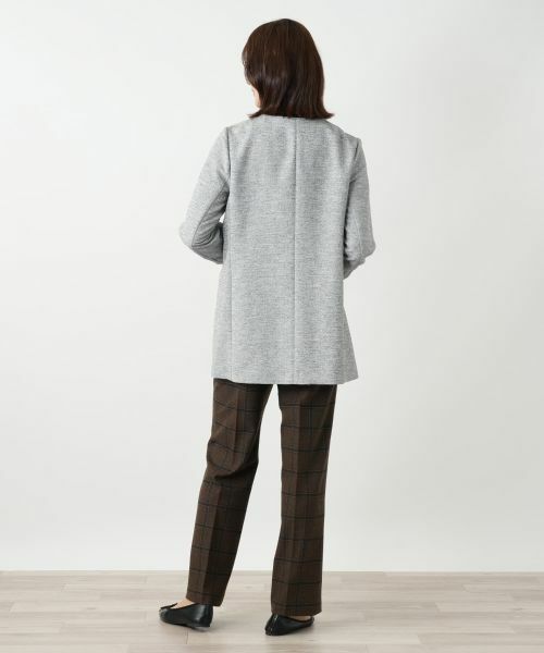 Leilian / レリアン テーラードジャケット | ノーカラーロングジャケット | 詳細3