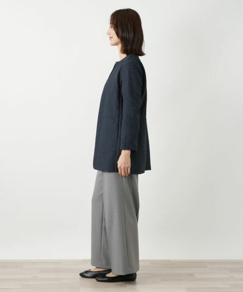 Leilian / レリアン テーラードジャケット | ノーカラーロングジャケット | 詳細5