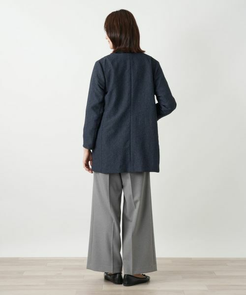 Leilian / レリアン テーラードジャケット | ノーカラーロングジャケット | 詳細6