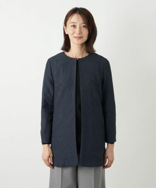 Leilian / レリアン テーラードジャケット | ノーカラーロングジャケット | 詳細7