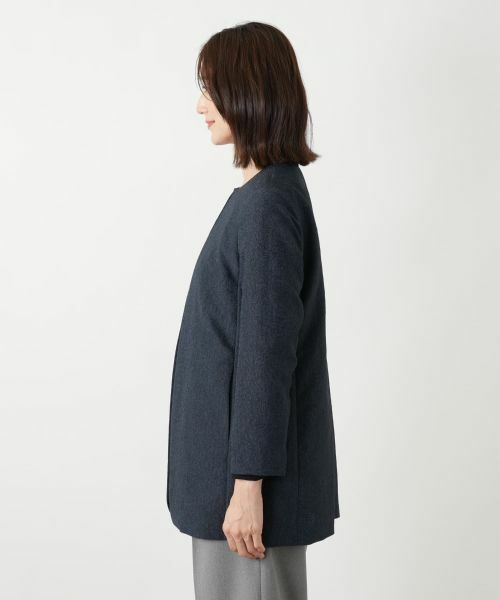 Leilian / レリアン テーラードジャケット | ノーカラーロングジャケット | 詳細8