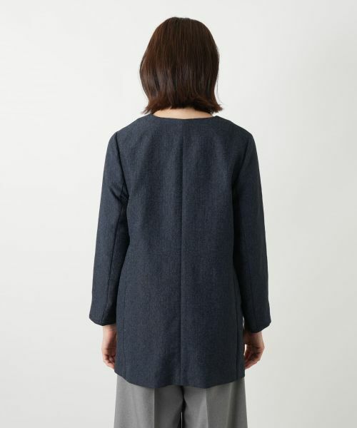 Leilian / レリアン テーラードジャケット | ノーカラーロングジャケット | 詳細9