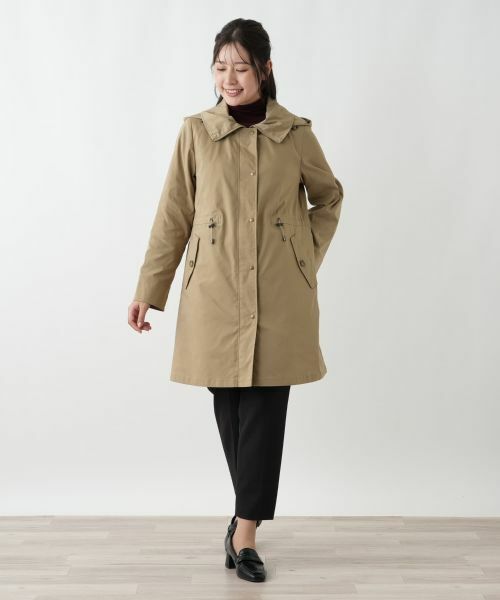 Leilian / レリアン その他アウター | 【はっ水加工素材】中わたフーデッドハーフコート | 詳細10