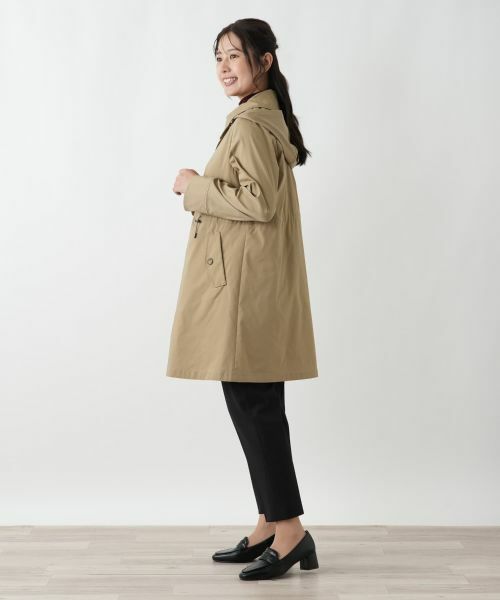 Leilian / レリアン その他アウター | 【はっ水加工素材】中わたフーデッドハーフコート | 詳細11