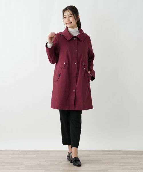 Leilian / レリアン その他アウター | 【はっ水加工素材】中わたフーデッドハーフコート | 詳細13