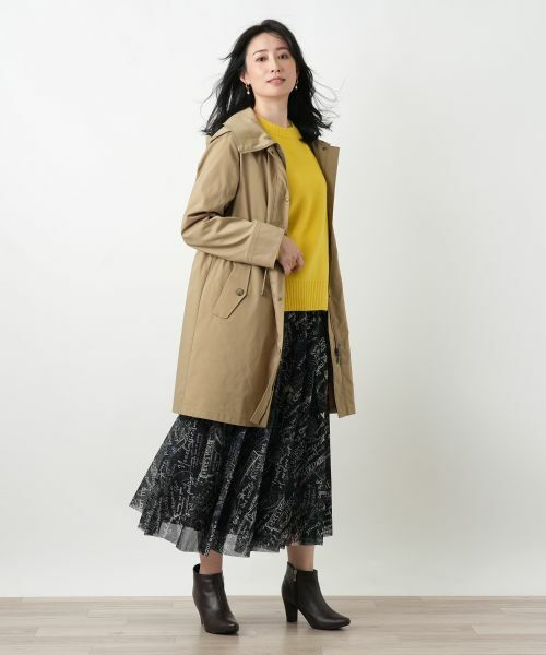 Leilian / レリアン その他アウター | 【はっ水加工素材】中わたフーデッドハーフコート | 詳細8