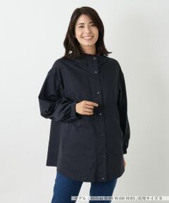 Leilian / レリアン テーラードジャケット | 【はっ水加工素材】2WAYフーデッドロングジャケット