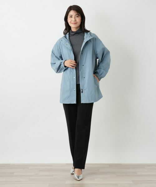 Leilian / レリアン テーラードジャケット | 【はっ水加工素材】2WAYフーデッドロングジャケット | 詳細10