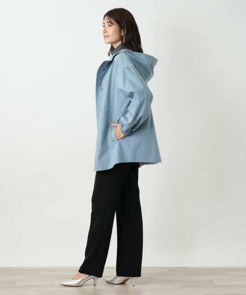 Leilian / レリアン テーラードジャケット | 【はっ水加工素材】2WAYフーデッドロングジャケット | 詳細11
