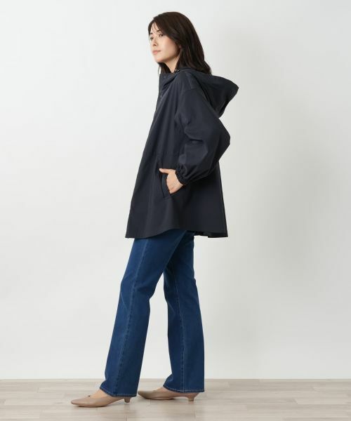 Leilian / レリアン テーラードジャケット | 【はっ水加工素材】2WAYフーデッドロングジャケット | 詳細8