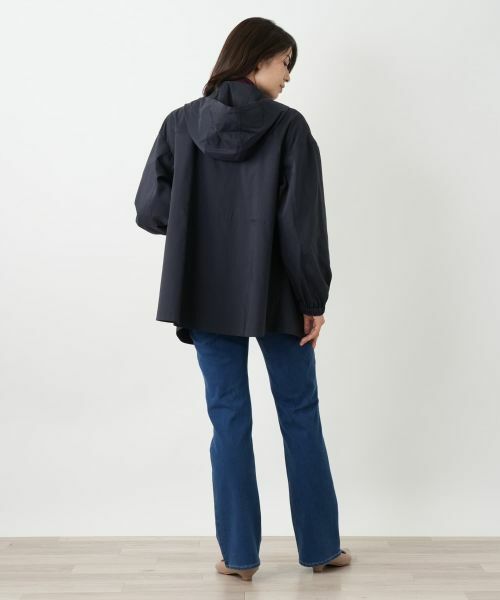 Leilian / レリアン テーラードジャケット | 【はっ水加工素材】2WAYフーデッドロングジャケット | 詳細9