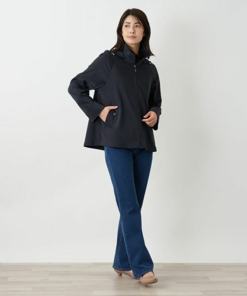 Leilian / レリアン テーラードジャケット | 【はっ水加工素材】2WAYフーデッドジャケット | 詳細1