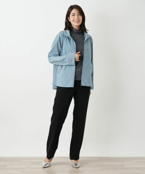 Leilian / レリアン テーラードジャケット | 【はっ水加工素材】2WAYフーデッドジャケット | 詳細10