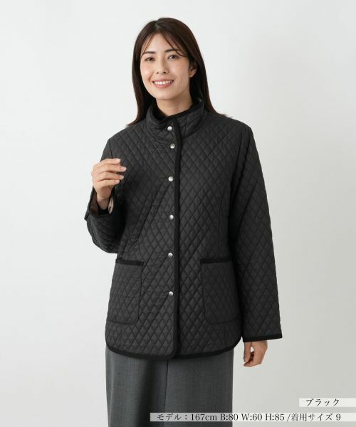 Leilian/レリアン 中わたキルティングジャケット ブラック 7(S) Leilian/レリアン 中わたキルティングジャケット ブラック 7(S)