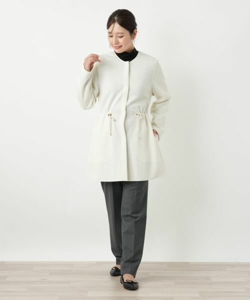 Leilian / レリアン その他アウター | ノーカラー比翼コート | 詳細8