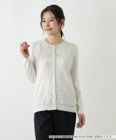 Leilian / レリアン カーディガン・ボレロ | ラメ刺繍カーディガン【CORSINI & PROTI】