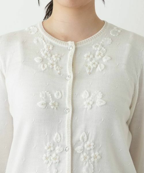 Leilian / レリアン カーディガン・ボレロ | ラメ刺繍カーディガン【CORSINI & PROTI】 | 詳細10