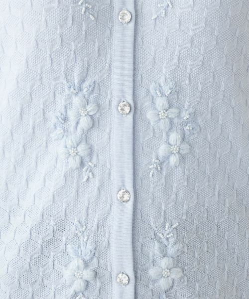 Leilian / レリアン カーディガン・ボレロ | 刺繍Vラインカーディガン【CORSINI & PROTI】 | 詳細17