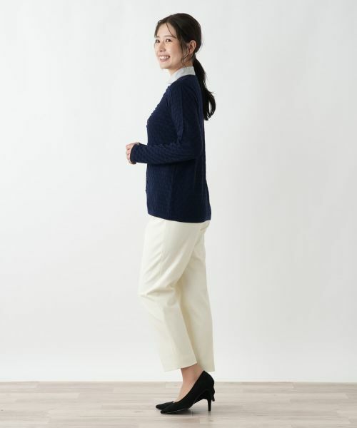 Leilian / レリアン カーディガン・ボレロ | 刺繍Vラインカーディガン【CORSINI & PROTI】 | 詳細2